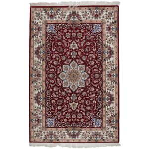 Noue a la main. Origine: Persia / Iran Ispahan soie chaîne Tapis 107x164