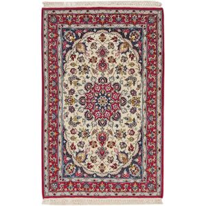 Noue a la main. Origine: Persia / Iran Ispahan soie chaîne Tapis 71x111