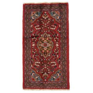 Noué à la main. Origine: Persia / Iran Tapis Lillian Tapis 73X135 Rouge Foncé/Noir (Laine, Perse/Iran)