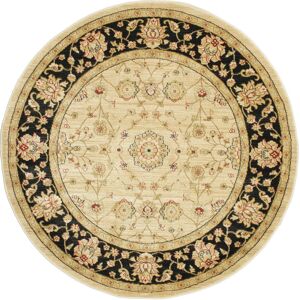 RugVista Farahan Ziegler Tapis - Beige Ø 150