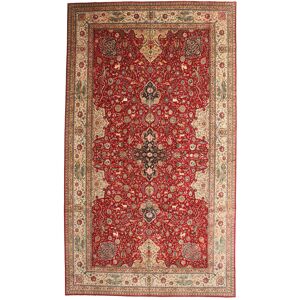 Noué à la main. Origine: Persia / Iran Tabriz 50 Raj signé Torabi Tapis 378x660