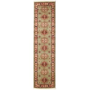 RugVista Marivan Kazak Tapis - Vert clair / Beige crème 80x300