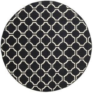 RugVista London Tapis - Noir / Blanc écru Ø 225