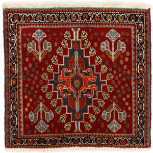 Noué à la main. Origine: Persia / Iran Ghashghaï Tapis 61x63