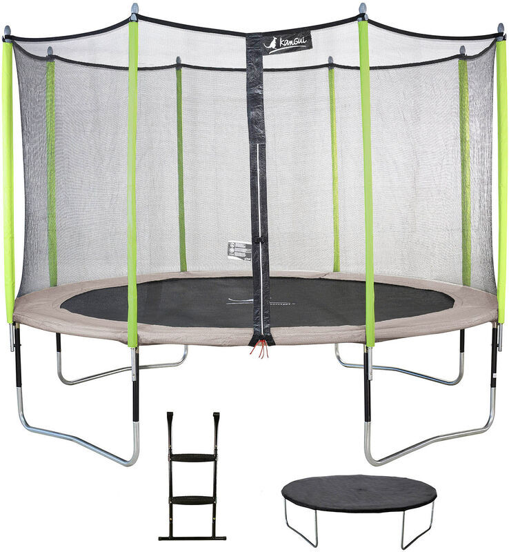 Kangui - Trampoline 360 cm + filet de sécurité + échelle + bâche JUMPI Kangui - Trampoline 360 cm + filet de sécurité + échelle + bâche JUMPI
