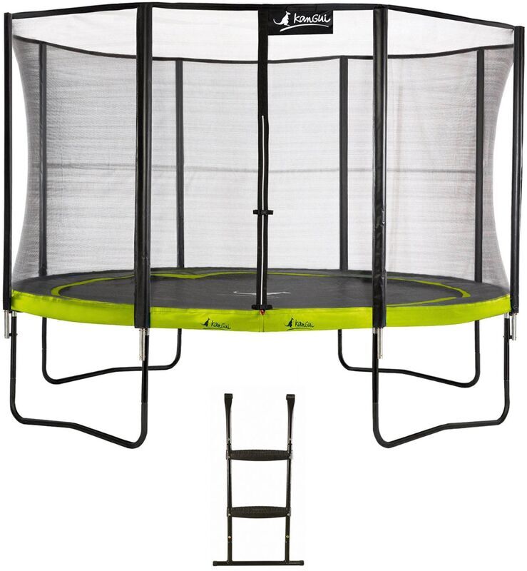 Kangui - Trampoline de jardin 365 cm + filet de sécurité + échelle Kangui - Trampoline de jardin 365 cm + filet de sécurité + échelle