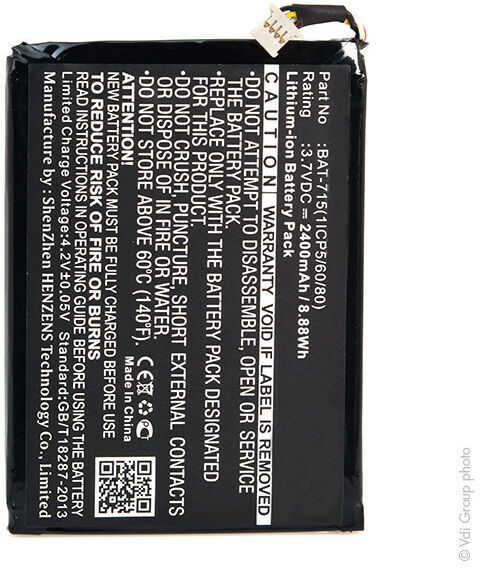 Nx ™ - NX - Batterie tablette 3.7V 2400mAh - BAT-715(1ICP5/60/80) ; Nx ™ - NX - Batterie tablette 3.7V 2400mAh - BAT-715(1ICP5/60/80) ;