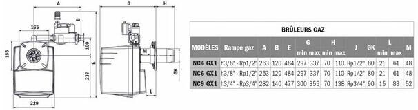 CUENOD Brûleur gaz CB-NC4 GXE - CUENOD : 3836557 CUENOD Brûleur gaz CB-NC4 GXE - CUENOD : 3836557