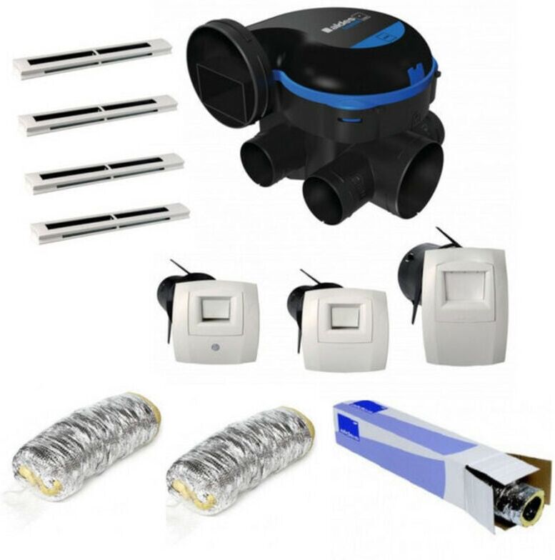 ALDES Kit complet 3 bouches et entrée d'air hygroréglable, gaines et vmc ALDES Kit complet 3 bouches et entrée d'air hygroréglable, gaines et vmc
