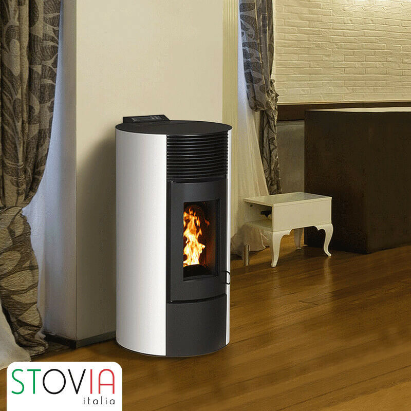 STOVIA ITALIA Dino étanche 9Kw - Poêle à granulés STOVIA ITALIA   Bordeaux - Avec