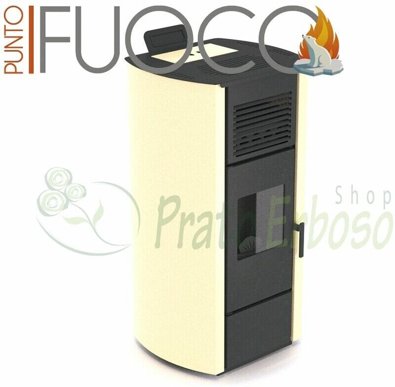 Punto Fuoco - Nicole - Poêle à granulés de 15 kw ivoire Punto Fuoco - Nicole - Poêle à granulés de 15 kw ivoire