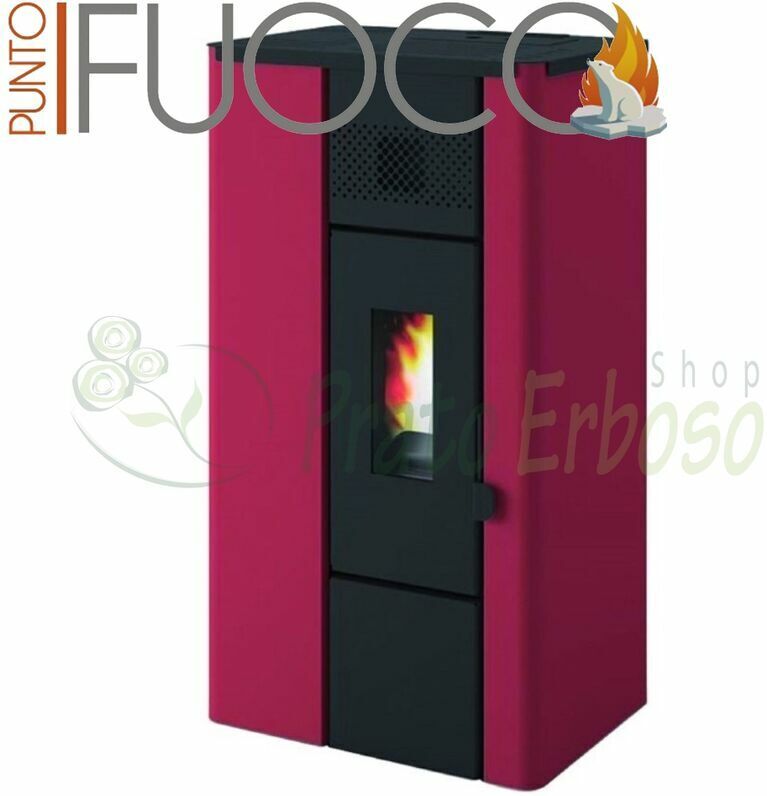 PUNTO FUOCO Noa - Poêle à granulés rouge 6,3 Kw PUNTO FUOCO Noa - Poêle à granulés rouge 6,3 Kw