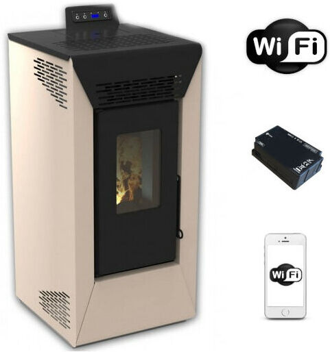 SAN MARCO Poêle à pellet ventilé Courmayeur ivoire San Marco de 8,74 Kw avec wifi SAN MARCO Poêle à pellet ventilé Courmayeur ivoire San Marco de 8,74 Kw avec wifi