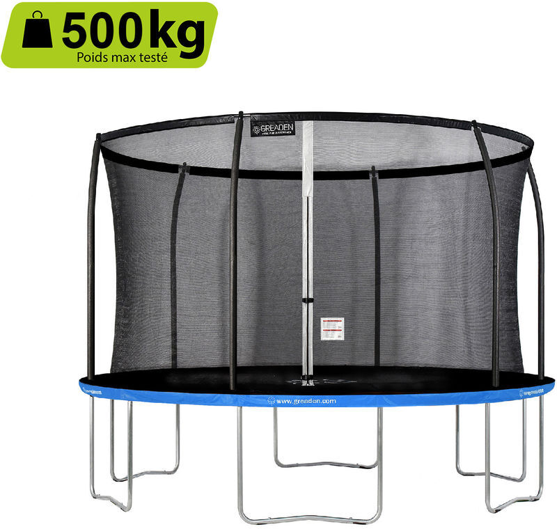 GREADEN Trampoline de jardin Freestyle Bleu 360 fitness extérieur Ø GREADEN Trampoline de jardin Freestyle Bleu 360 fitness extérieur Ø
