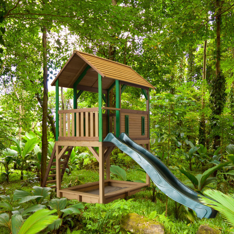 AXI Pumba Maison Enfant avec Bac à Sable & Toboggan vert   Aire de Jeux AXI Pumba Maison Enfant avec Bac à Sable & Toboggan vert   Aire de Jeux