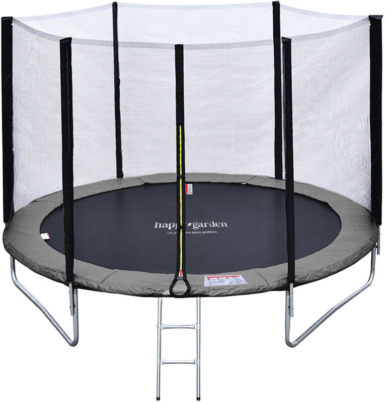 Happy Garden - Pack Premium Trampoline 245cm réversible gris / rose Happy Garden - Pack Premium Trampoline 245cm réversible gris / rose