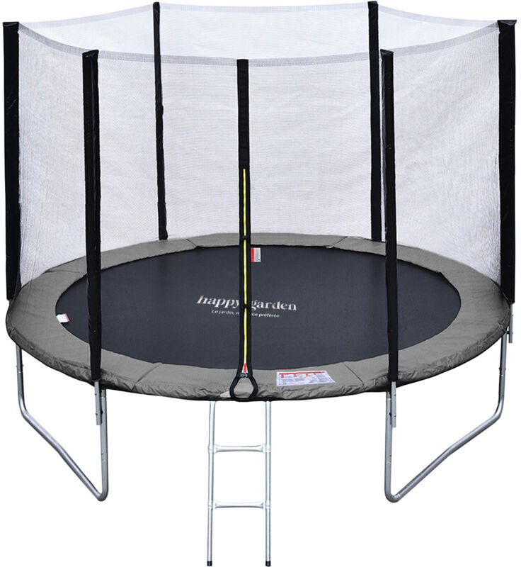 Happy Garden - Pack Premium Trampoline 305cm réversible gris / rose Happy Garden - Pack Premium Trampoline 305cm réversible gris / rose