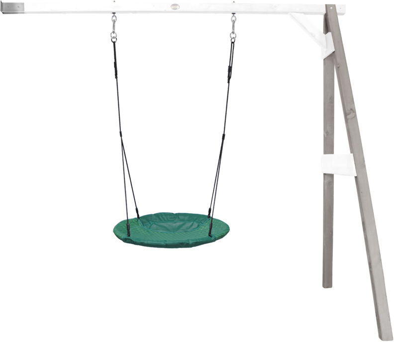 AXI Portique mural en Bois FSC Gris / Blanc avec Balançoire Nid d'Oiseau AXI Portique mural en Bois FSC Gris / Blanc avec Balançoire Nid d'Oiseau