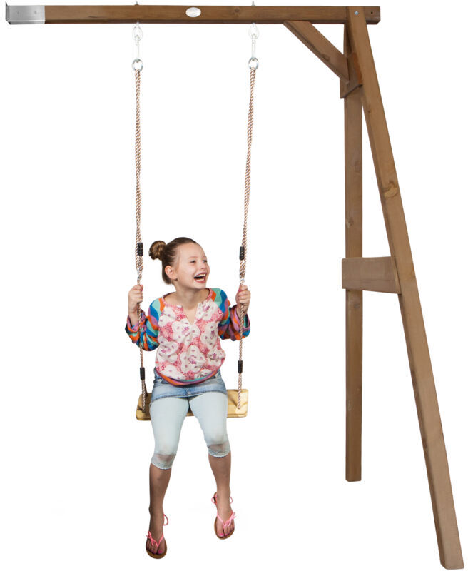 AXI Portique mural en Bois FSC - Balançoires Enfant en Marron   Balançoire AXI Portique mural en Bois FSC - Balançoires Enfant en Marron   Balançoire