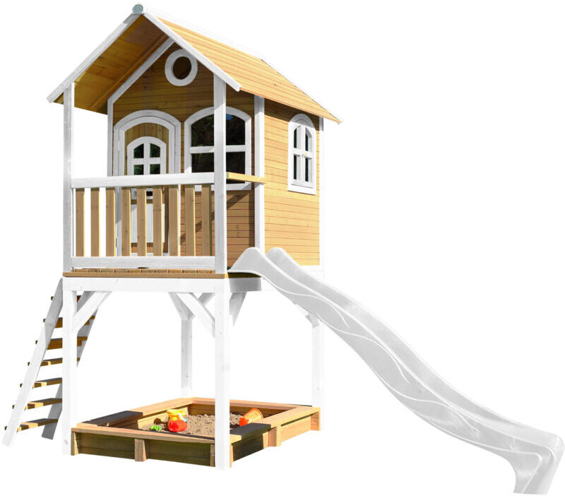 AXI Sarah Maison Enfant avec Bac à Sable & Toboggan blanc   Aire de AXI Sarah Maison Enfant avec Bac à Sable & Toboggan blanc   Aire de