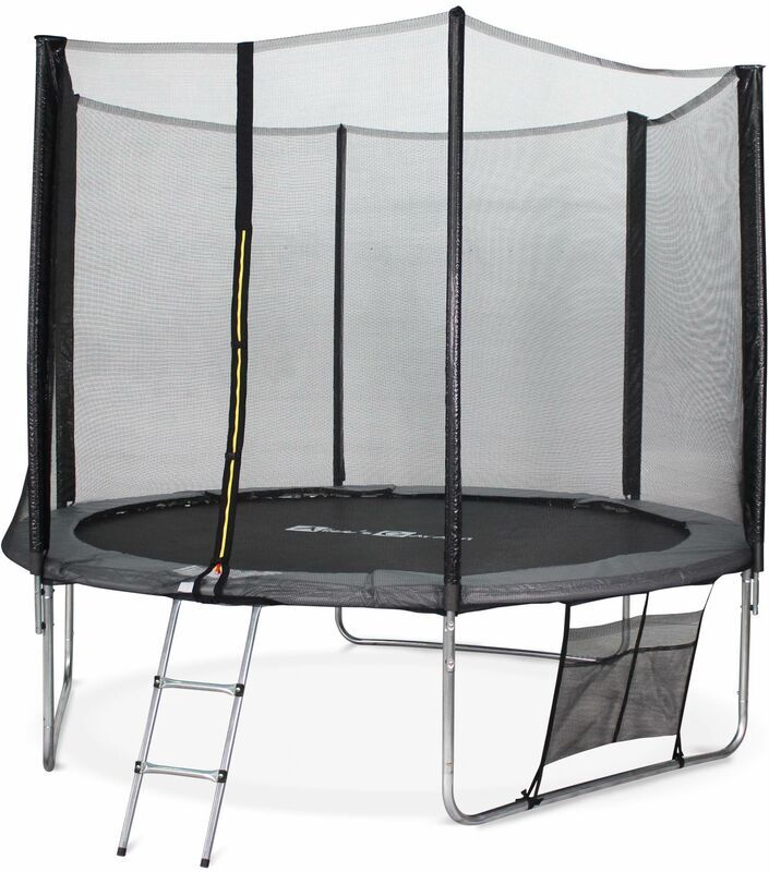 ALICE'S GARDEN Trampoline 305cm - Mars XXL Gris - avec filet de protection, échelle, ALICE'S GARDEN Trampoline 305cm - Mars XXL Gris - avec filet de protection, échelle,