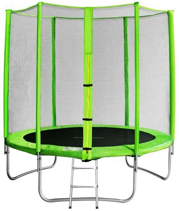 SIX Trampoline de jardin vert avec echelle MyJump 1,85 M SIX Trampoline de jardin vert avec echelle MyJump 1,85 M