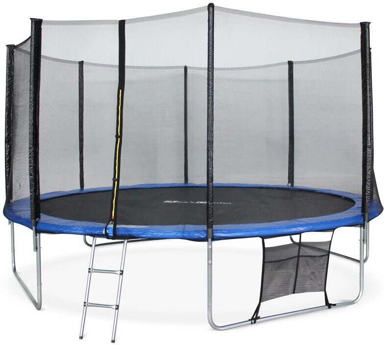 ALICE'S GARDEN Trampoline 430cm bleu avec filet de protection, échelle, bâche, filet ALICE'S GARDEN Trampoline 430cm bleu avec filet de protection, échelle, bâche, filet