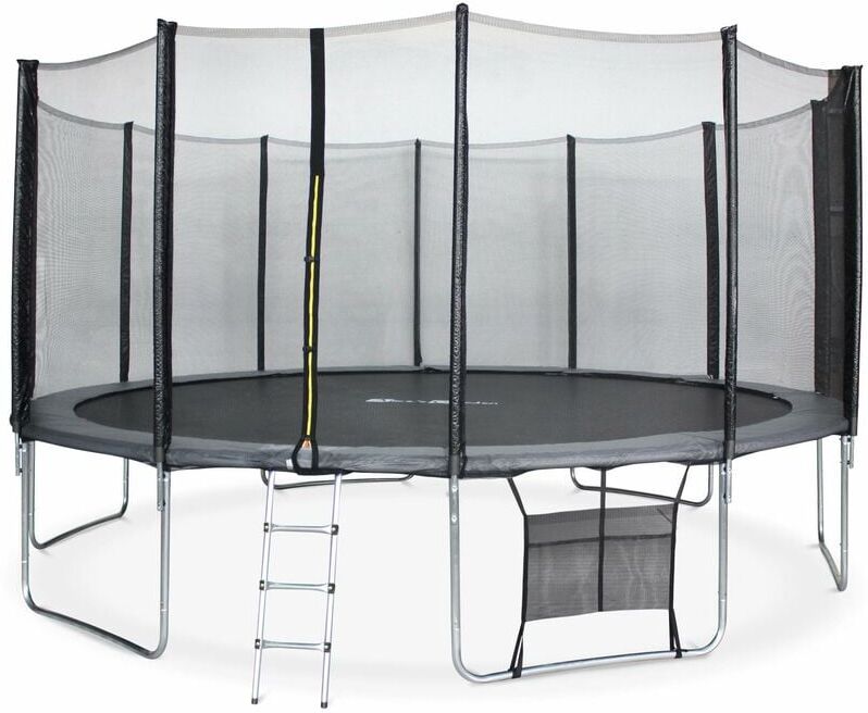 ALICE'S GARDEN Trampoline 490cm gris avec filet de protection, échelle, bâche, filet ALICE'S GARDEN Trampoline 490cm gris avec filet de protection, échelle, bâche, filet