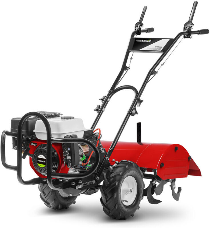 GREENCUT Motoculteur GTC220XE. à essence 4 temps 208cc 7cv. Démarrage GREENCUT Motoculteur GTC220XE. à essence 4 temps 208cc 7cv. Démarrage
