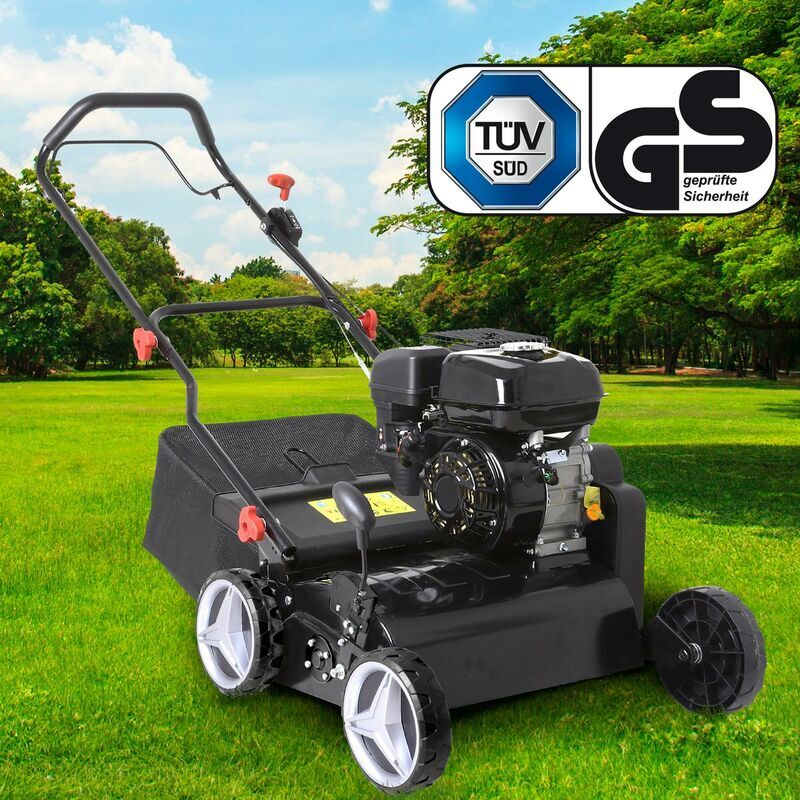 Brast - Scarificateur thermique 196cc 38cm 4,9CV, 50 l, 2en1 : rouleau Brast - Scarificateur thermique 196cc 38cm 4,9CV, 50 l, 2en1 : rouleau