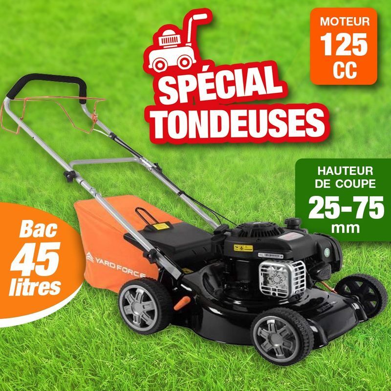 Outiror - Tondeuse thermique auto-tractée - moteur 125 cm3 - 41 cm de Outiror - Tondeuse thermique auto-tractée - moteur 125 cm3 - 41 cm de
