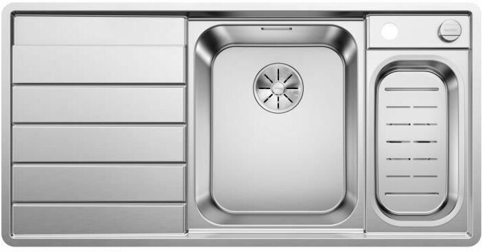 BLANCO Axis III 6 S-IF - evier - Inox lisse - 1 cuve 1/2 - egout a gauch BLANCO Axis III 6 S-IF - evier - Inox lisse - 1 cuve 1/2 - egout a gauch