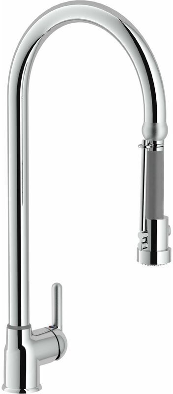 Nobili - Mélangeur d'évier de cuisine avec commande de levier de douche Nobili - Mélangeur d'évier de cuisine avec commande de levier de douche