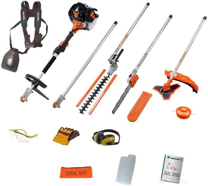 TIMBERPRO Multifonction 4 en 1 Débroussailleuse, Taille haie, Elagueuse + TIMBERPRO Multifonction 4 en 1 Débroussailleuse, Taille haie, Elagueuse +