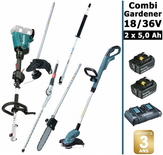 Makita - Pack 18/36V Combi Gardener: outil multifonction avec 4 Makita - Pack 18/36V Combi Gardener: outil multifonction avec 4