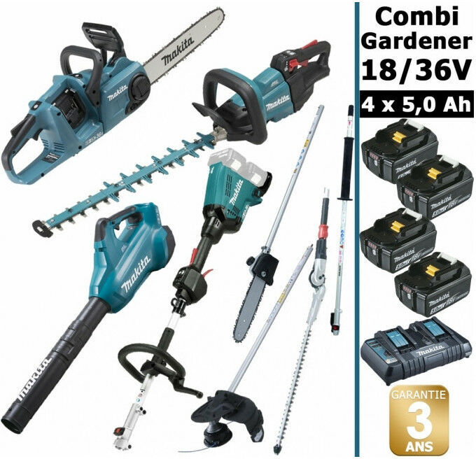 Makita - Pack 18/36V Combi Gardener: outil multifonction avec 4 Makita - Pack 18/36V Combi Gardener: outil multifonction avec 4