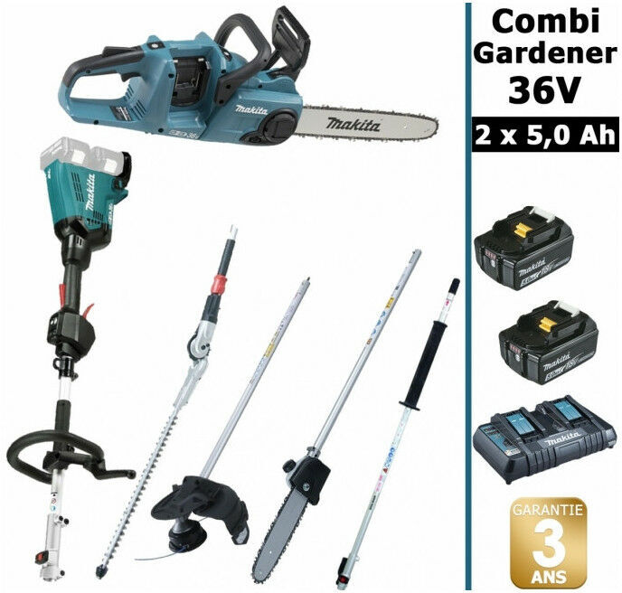 MAKITA Pack 36V Combi Gardener: outil multifonction 36V avec 4 accessoires + MAKITA Pack 36V Combi Gardener: outil multifonction 36V avec 4 accessoires +