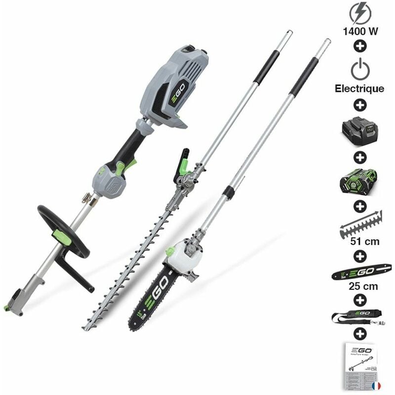 EGO POWER+ Pack élagage entretien arbres et haies avec moteur chargeur batterie EGO POWER+ Pack élagage entretien arbres et haies avec moteur chargeur batterie