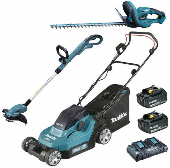 MAKITA Pack Makita Jardin: tondeuse 36V 38cm DLM382 + coupe herbes DUR181 + MAKITA Pack Makita Jardin: tondeuse 36V 38cm DLM382 + coupe herbes DUR181 +