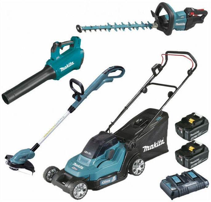 MAKITA Pack Makita Jardin: tondeuse 36V 43cm DLM432 + coupe herbes DUR181 + MAKITA Pack Makita Jardin: tondeuse 36V 43cm DLM432 + coupe herbes DUR181 +