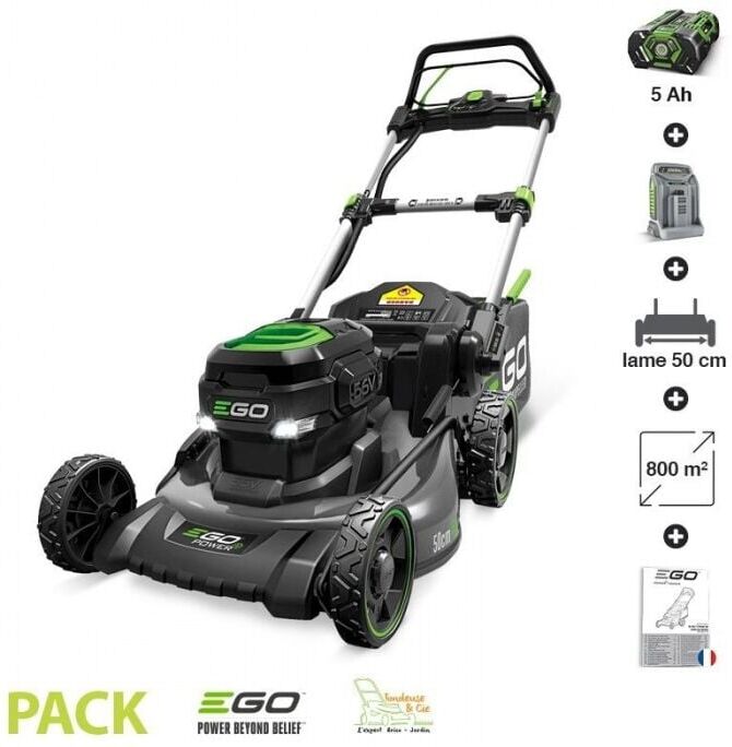 Ego Power+ - Tondeuse gazon batterie Tractée Egopower carter acier 50 Ego Power+ - Tondeuse gazon batterie Tractée Egopower carter acier 50