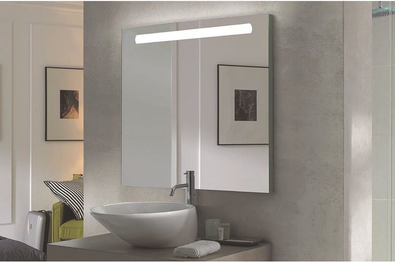 Ondee - Miroir rétro-éclairant ADEL - Argent - 60x70cm - Verre - Cadre Ondee - Miroir rétro-éclairant ADEL - Argent - 60x70cm - Verre - Cadre
