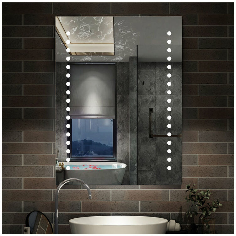 AICA SANITAIRE Miroir LED miroir de salle de bain Miroir lumineux 70x50cm anti-buée AICA SANITAIRE Miroir LED miroir de salle de bain Miroir lumineux 70x50cm anti-buée