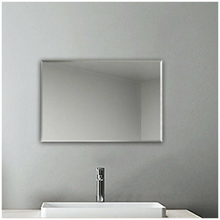 AICA SANITAIRE Miroir mural rectangulaire 90x60cm miroir de salle de bain Miroir