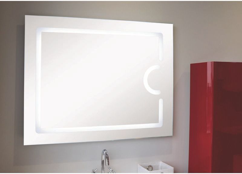 Ondee - Miroir rétro-éclairant NEVIS - Argent - 80x80cm - Verre Ondee - Miroir rétro-éclairant NEVIS - Argent - 80x80cm - Verre