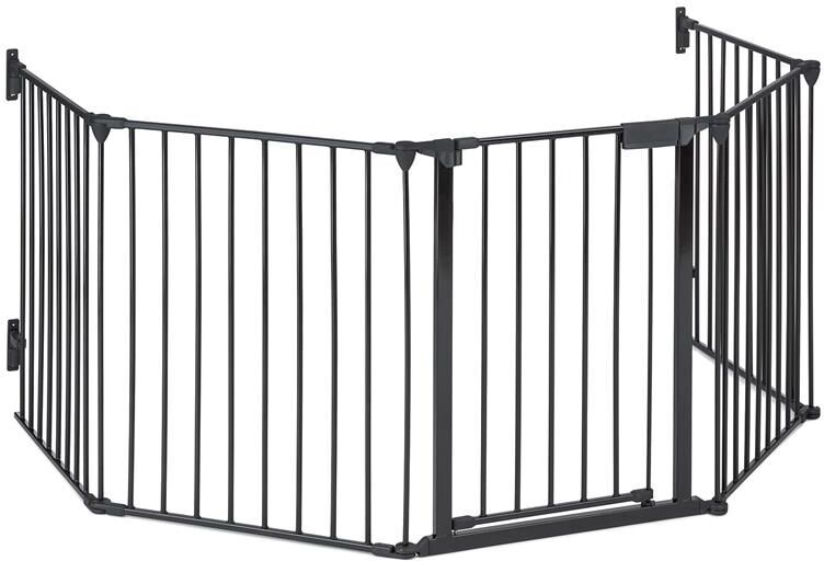 ONECONCEPT Grillage de protection pour cheminée barrière 3m métal - noir ONECONCEPT Grillage de protection pour cheminée barrière 3m métal - noir