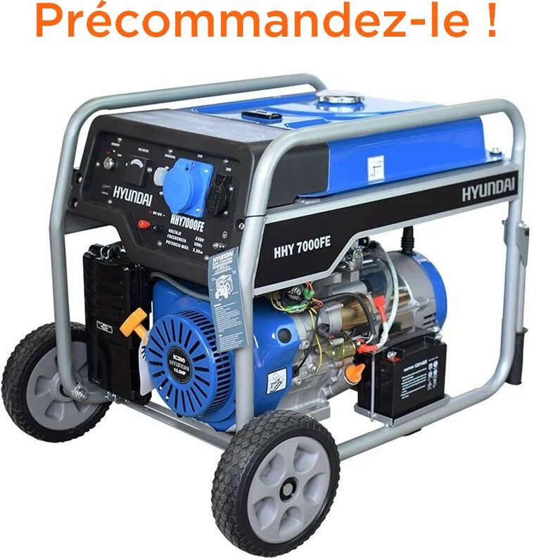 HYUNDAI Groupe électrogène essence 5500W déma élec AVR HHY7000FEK HYUNDAI Groupe électrogène essence 5500W déma élec AVR HHY7000FEK