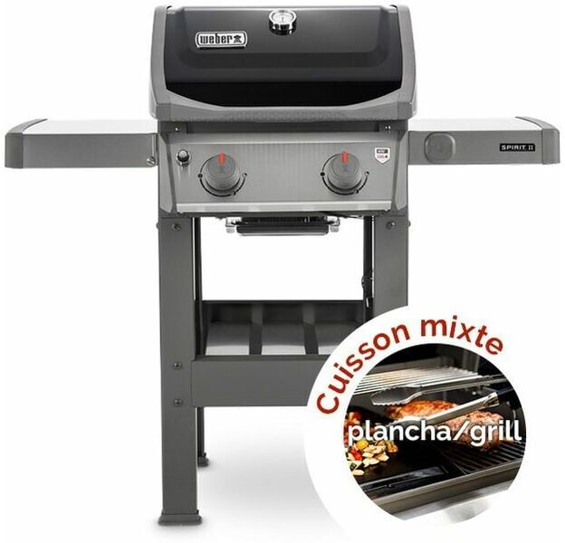 WEBER Barbecue à gaz Spirit 2 E-210 Grill et Plancha - Noir - Weber WEBER Barbecue à gaz Spirit 2 E-210 Grill et Plancha - Noir - Weber