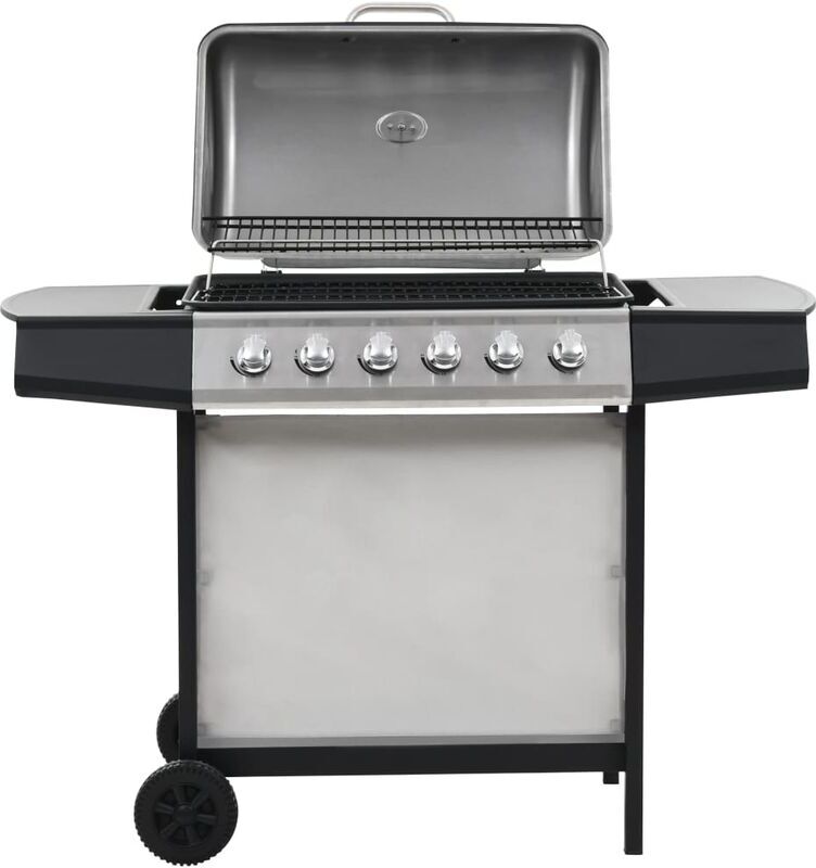 Zqyrlar - Barbecue au gaz avec 6 zones de cuisson Inox Argenté Zqyrlar - Barbecue au gaz avec 6 zones de cuisson Inox Argenté