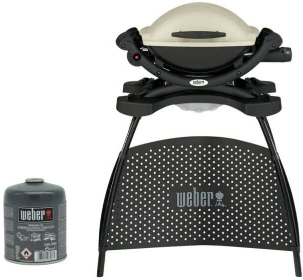 WEBER Pack Weber Barbecue à gaz Q1000 avec pied Titanium - Cartouche de gaz WEBER Pack Weber Barbecue à gaz Q1000 avec pied Titanium - Cartouche de gaz